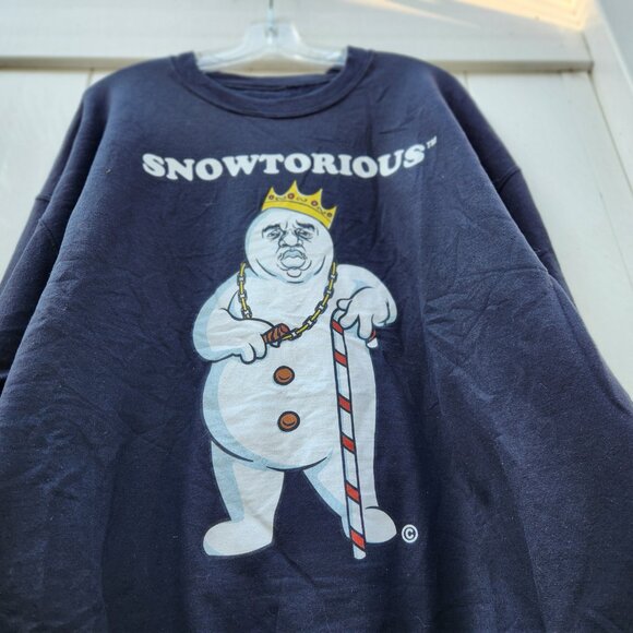 ⛄Snowtorious Ugly Christmas Sweater Holiday Hip Hop XL -BLACK - Picture 2 of 5